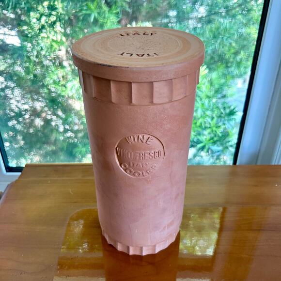 Vintage Italian Terracotta Wine Cooler with Lid – Vino Fresco Italy - Picture 7 of 14